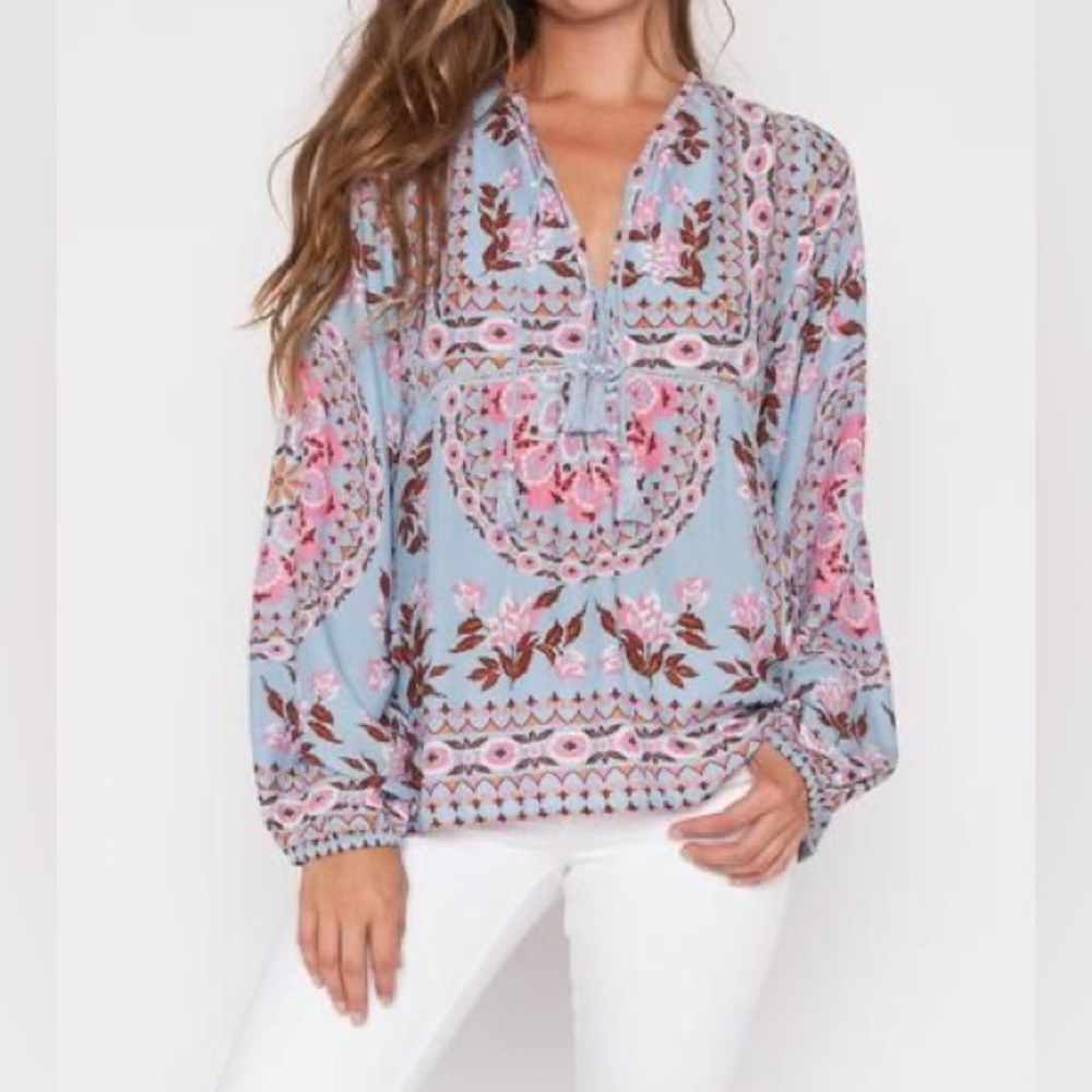 NOT FOR SALE/SOLD ELSEWHERE Spell Pandora Blouse in Blue (also have it in White)
